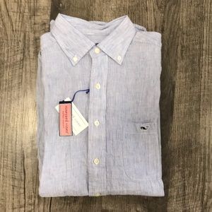 NWT Vineyard Vines linen button down shirt